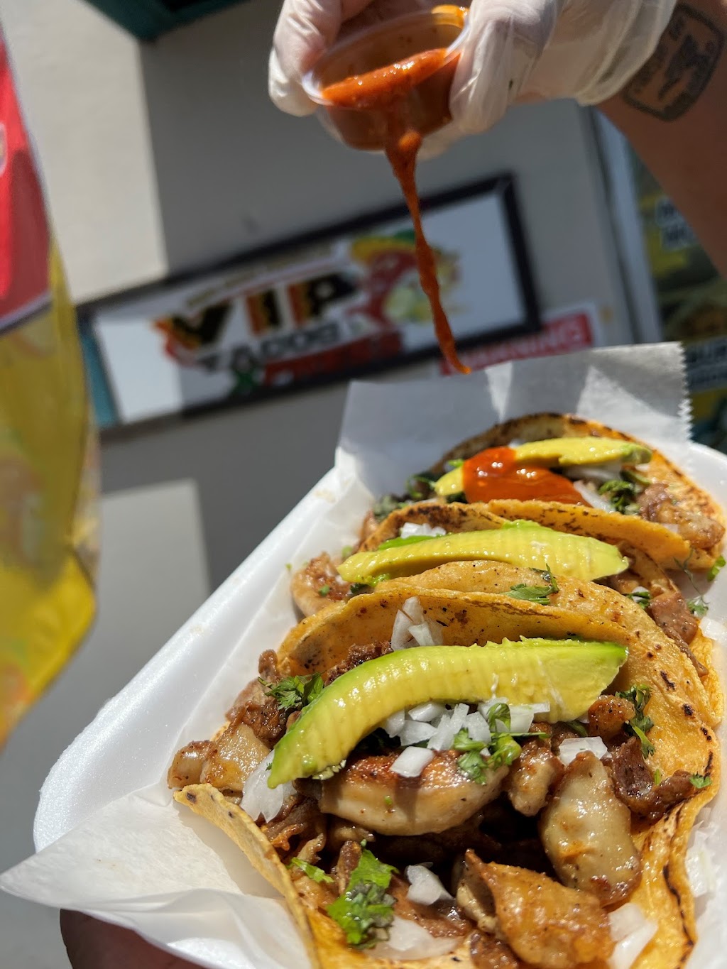 VIP Tacos Xpress | restaurant | 2821 E White Star Ave J, Anaheim, CA 92806, USA | 7142154532 OR +1 714-215-4532