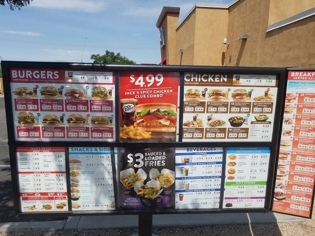 Jack in the Box | restaurant | 9530 E 22nd St, Tucson, AZ 85748, USA | 5207511881 OR +1 520-751-1881