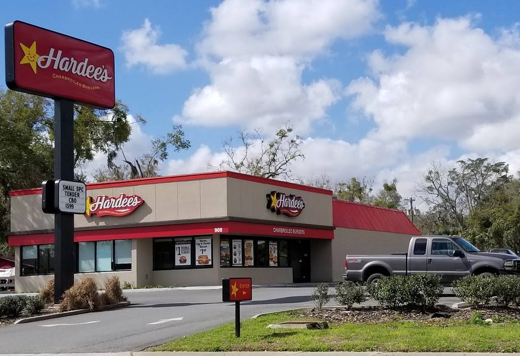 Hardees | restaurant | 908 N Pine Ave, Ocala, FL 34475, USA | 3526221463 OR +1 352-622-1463