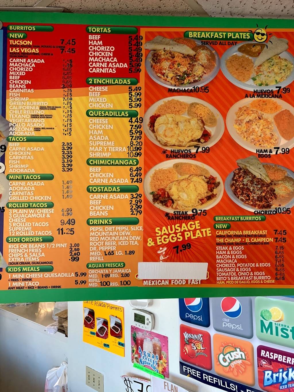 El Beto Mexican Food | restaurant | 2100 W Grant Rd #120, Tucson, AZ 85745, USA | 5206247751 OR +1 520-624-7751