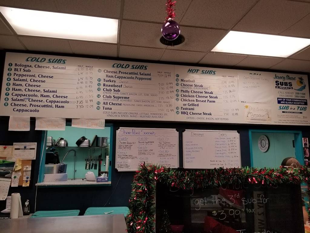 Jersey Shore Subs & Wraps | restaurant | 1401 NJ-37, Toms River, NJ 08753, USA | 7322881488 OR +1 732-288-1488