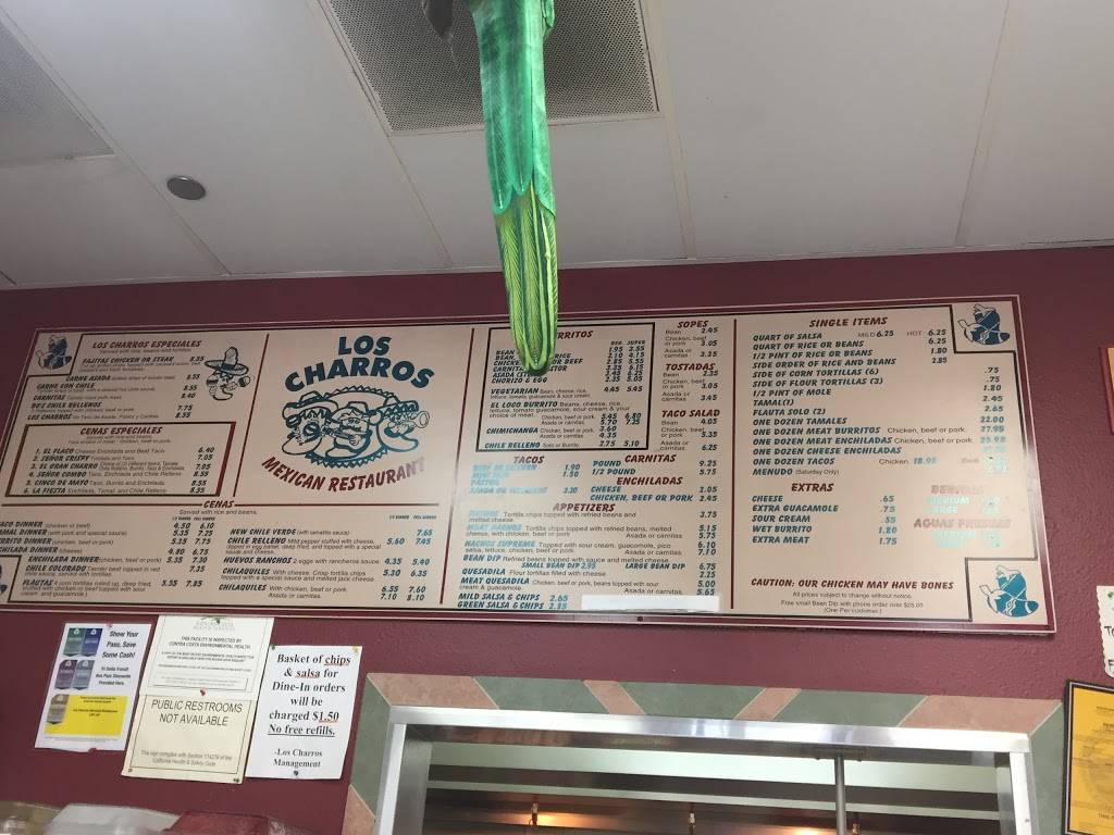 Los Charros Mexican Restaurant | restaurant | 2579 Main St, Oakley, CA 94561, USA | 9256798400 OR +1 925-679-8400