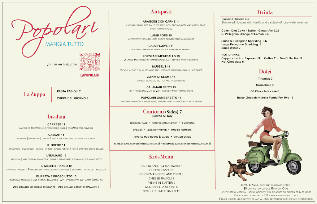 Popolari | restaurant | 1047 Broad St, Bloomfield, NJ 07003, USA | 9733380616 OR +1 973-338-0616