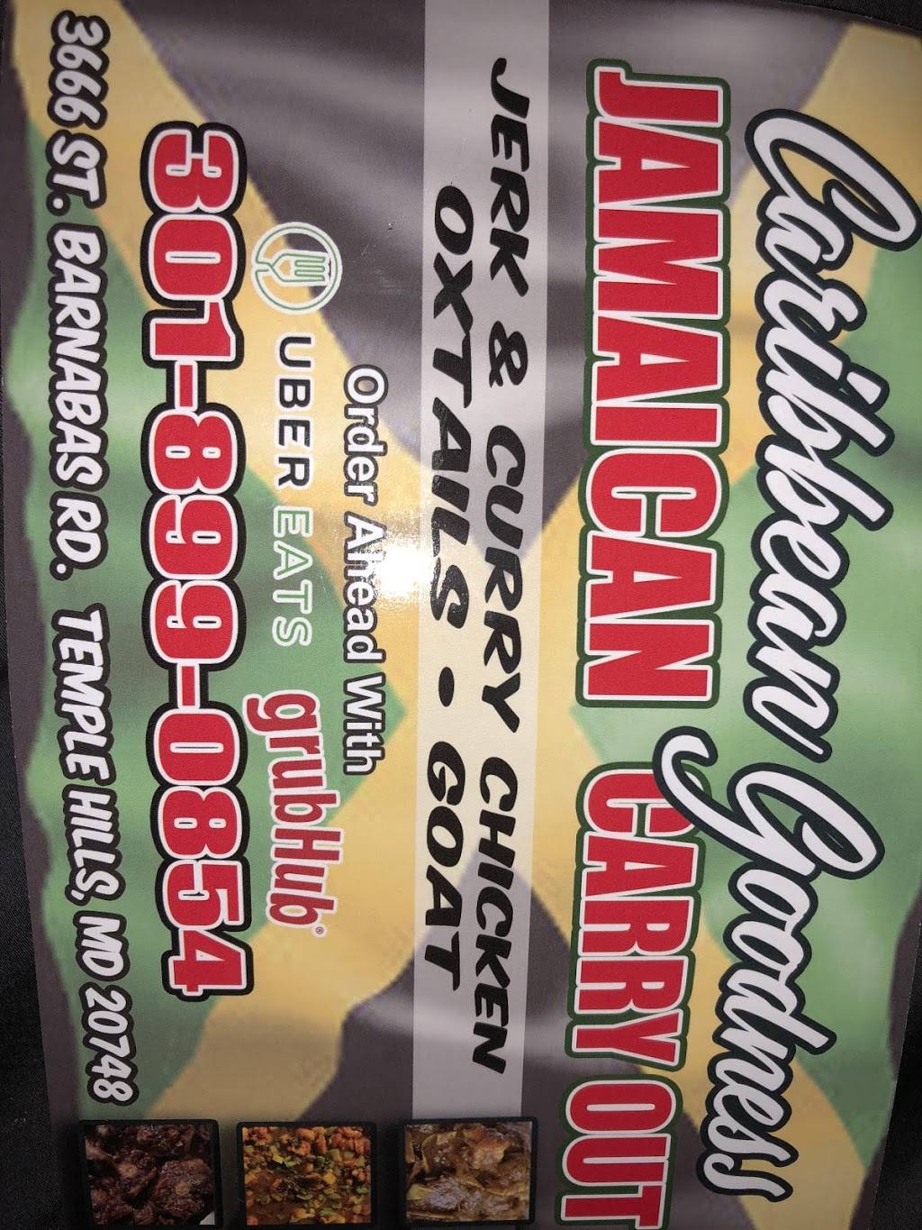Caribbean Goodness | restaurant | 3666 St Barnabas Rd, Suitland-Silver Hill, MD 20746, USA | 3018990854 OR +1 301-899-0854