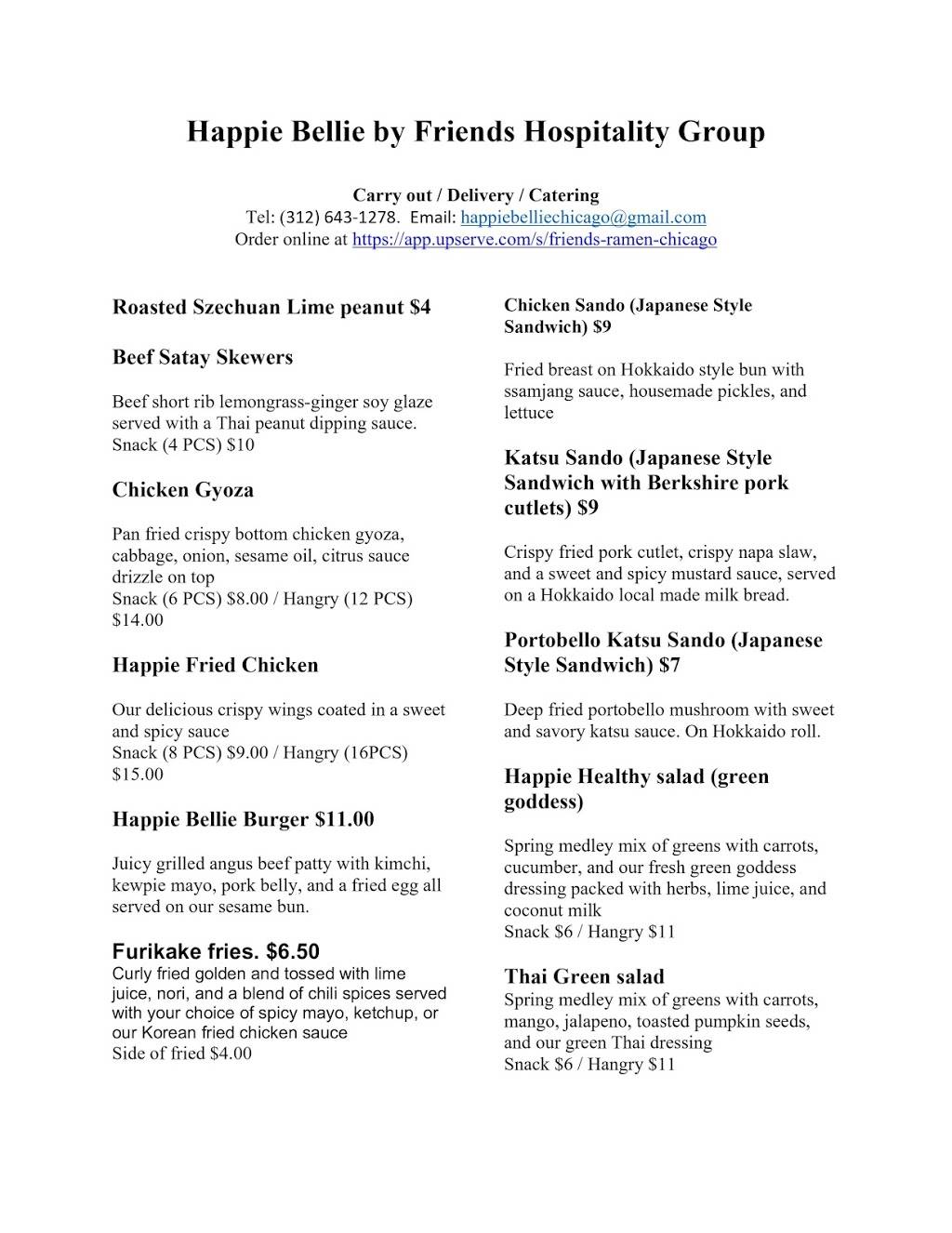 Happie Bellie | restaurant | 804 N State St, Chicago, IL 60610, USA | 3126431278 OR +1 312-643-1278