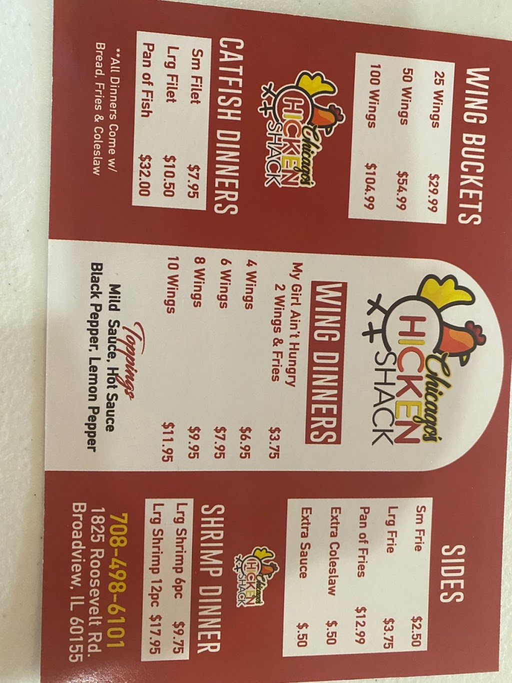 Chicagos Chicken Shack Broadview | restaurant | 1825 Roosevelt Rd, Broadview, IL 60155, USA | 7084986101 OR +1 708-498-6101