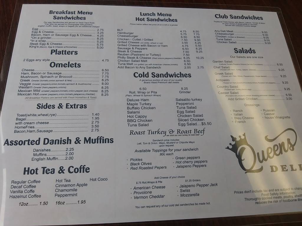 Queen’s Deli | restaurant | 999 Foxon Rd STE 6, North Branford, CT 06471, USA | 2032081828 OR +1 203-208-1828