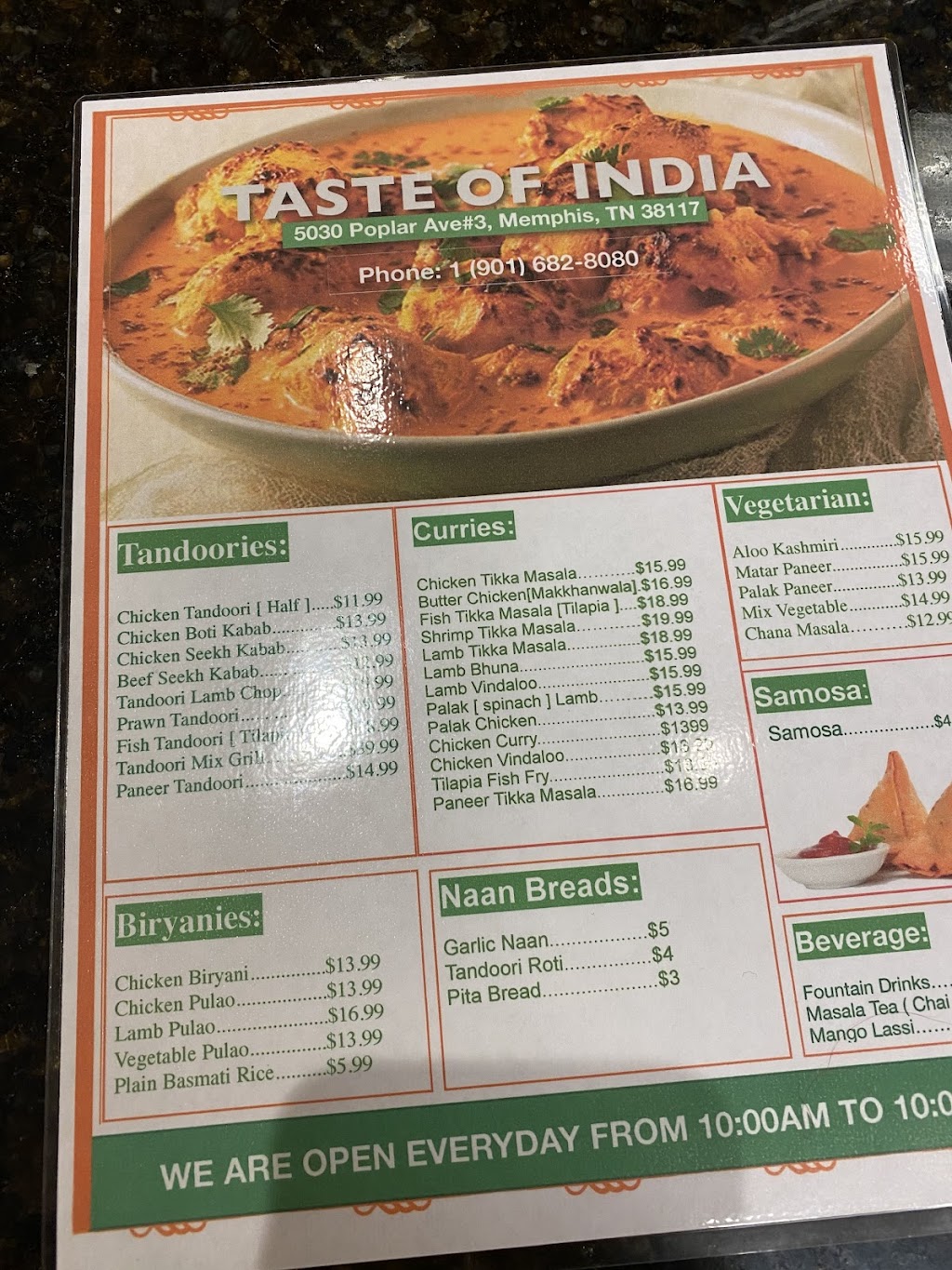 Taste Of India 5030 Poplar Avenue, Suit 3, Memphis , TN 38117 | restaurant | 5030 Poplar Ave Suite 3, Memphis, TN 38117, USA | 9016828080 OR +1 901-682-8080