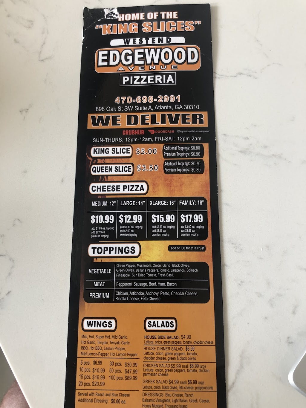 Edgewood Pizza Westend | restaurant | 898 Oak St SW Suite A, Atlanta, GA 30310, USA | 4706982991 OR +1 470-698-2991