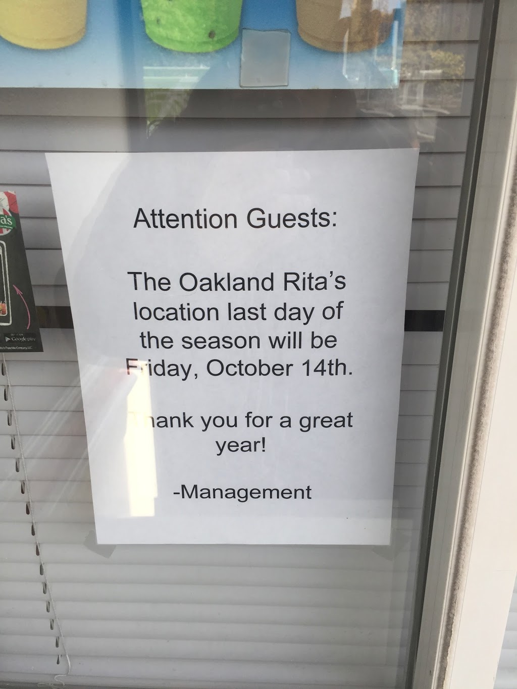 Ritas Italian Ice & Frozen Custard | restaurant | 3712 Fifth Ave, South Oakland, PA 15213, USA | 4126216423 OR +1 412-621-6423