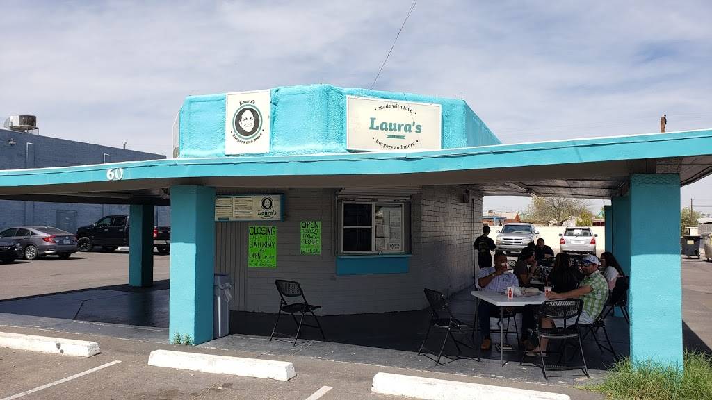 Lauras Burgers and More | restaurant | 60 E Western Ave, Avondale, AZ 85323, USA | 6239322016 OR +1 623-932-2016