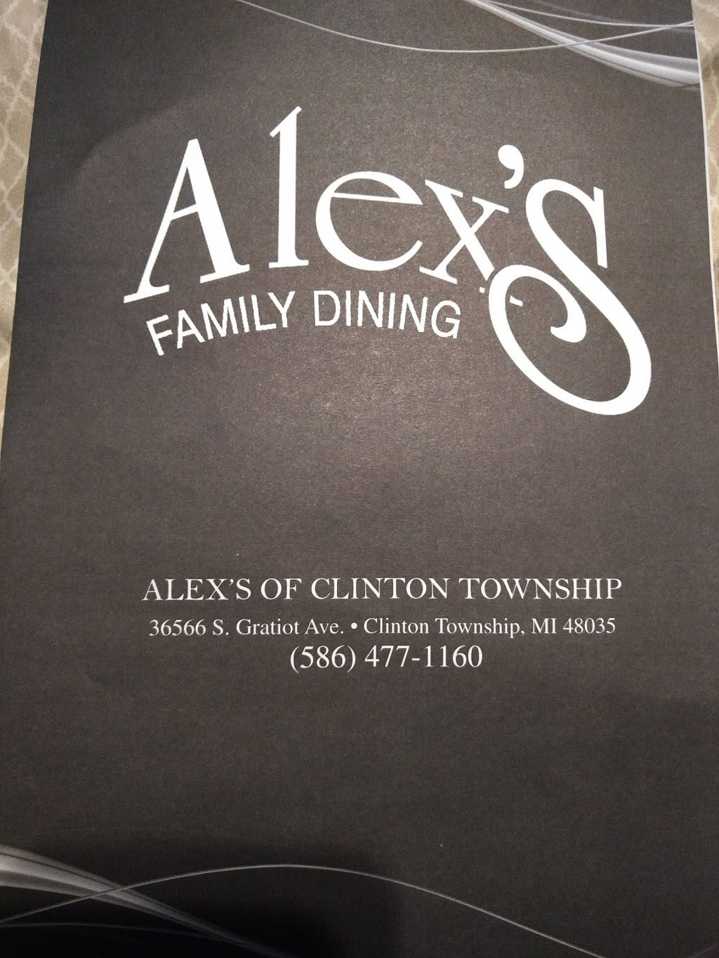 Alexs Family Dining | restaurant | 36566 S Gratiot Ave, Clinton Twp, MI 48035, USA | 5864771160 OR +1 586-477-1160