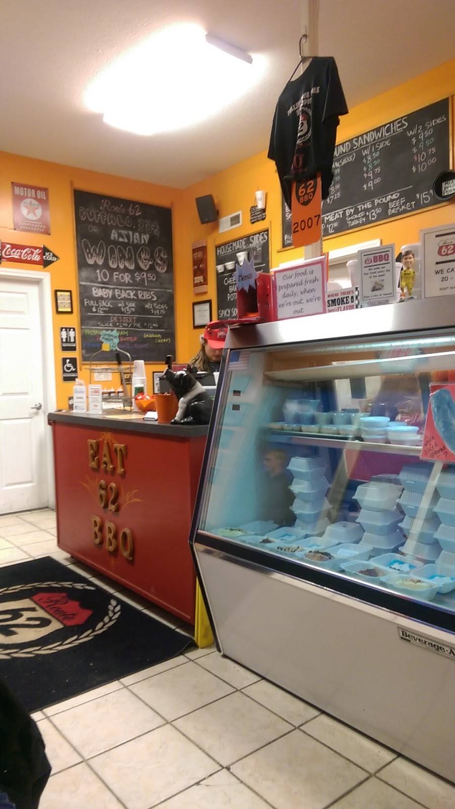 Route 62 BBQ | restaurant | 580 W Coshocton St, Johnstown, OH 43031, USA | 7409672462 OR +1 740-967-2462