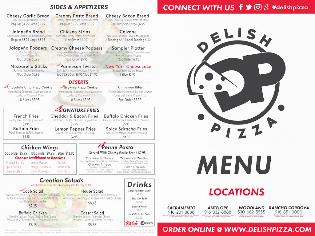 Delish Pizza | restaurant | 2246 Sunrise Blvd, Gold River, CA 95670, USA | 9168510000 OR +1 916-851-0000