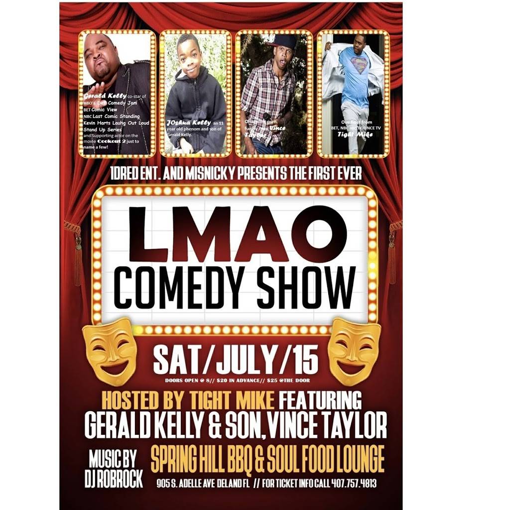 Spring Hill BBQ & Soul Food Lounge Inc. | restaurant | 905 S Adelle Ave, DeLand, FL 32720, USA | 3868732675 OR +1 386-873-2675