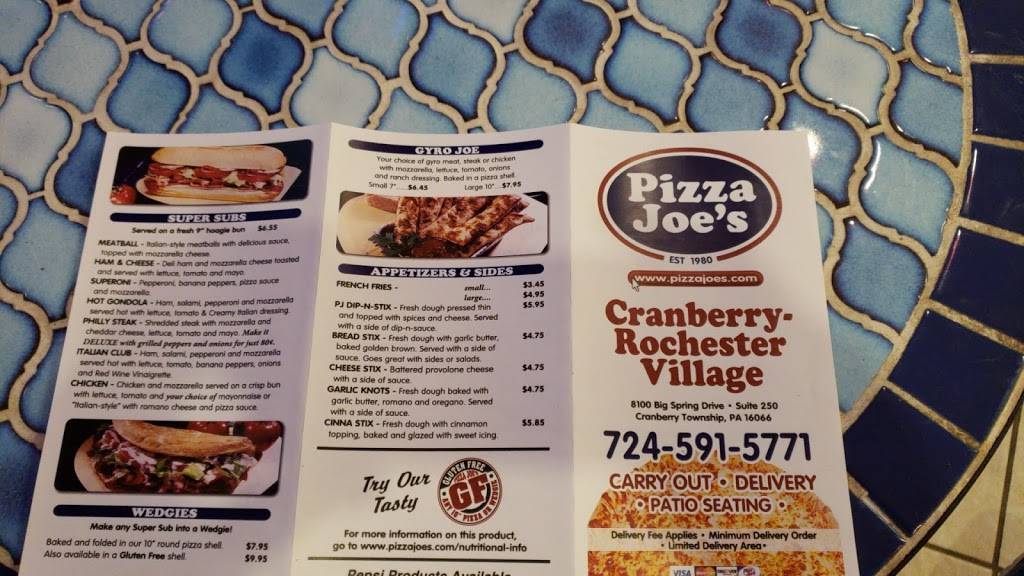 Pizza Joes | restaurant | 8100 Big Spring Dr, Cranberry Twp, PA 16066, USA | 7245915771 OR +1 724-591-5771
