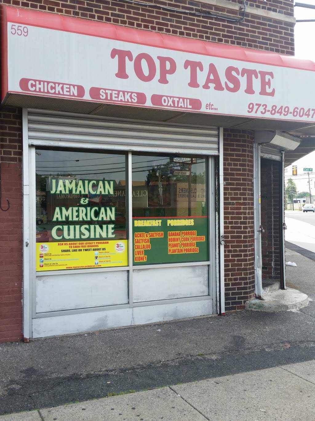 Top Taste Jamaican Restaurant | restaurant | 559 Chancellor Ave, Irvington, NJ 07111, USA | 9738496047 OR +1 973-849-6047
