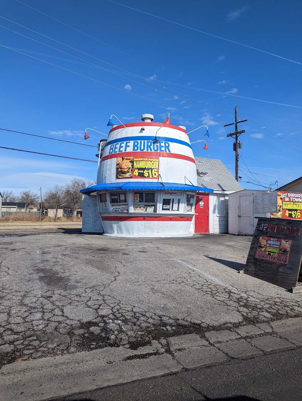 Beef Burger Barrel | restaurant | 3102 Plains Blvd, Amarillo, TX 79102, USA | 8063740101 OR +1 806-374-0101