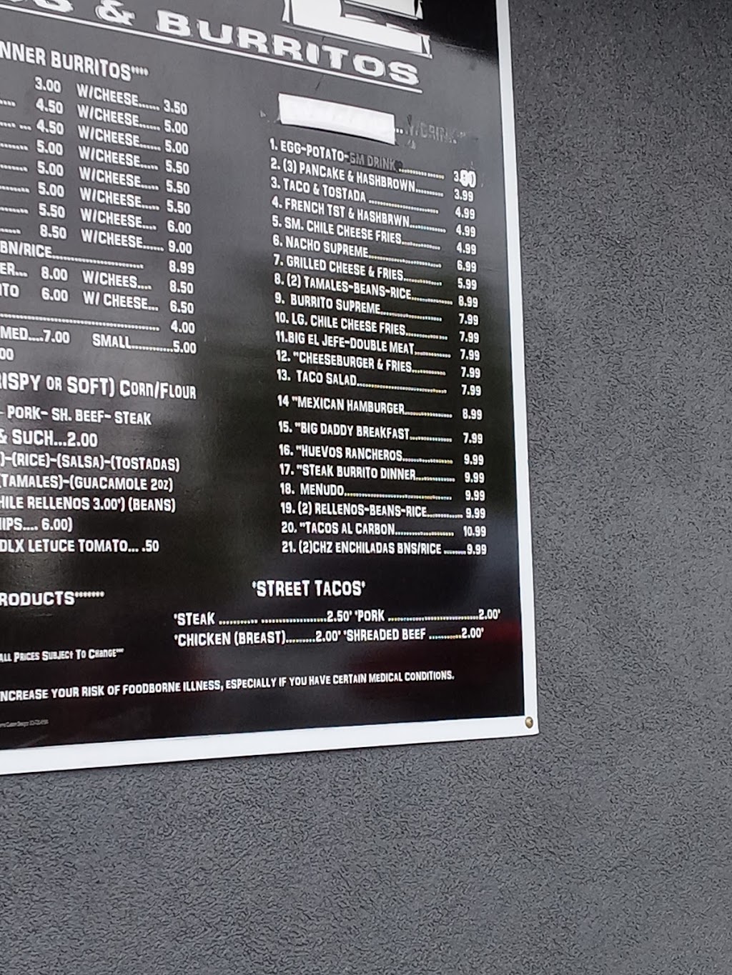 El Jefe | restaurant | 430 S Santa Fe Ave, Pueblo, CO 81003, USA | 7196211843 OR +1 719-621-1843