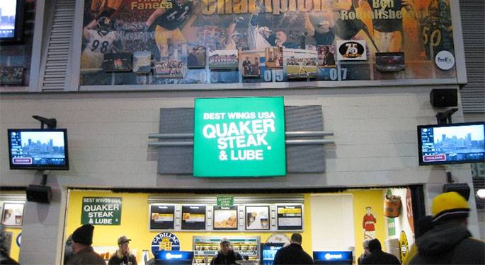 Quaker Steak & Lube | restaurant | 100 Art Rooney Avenue Sec. 109 & Sec. 136 Stadium Great Hall Area, Pittsburgh, PA 15212, USA | 4124327800 OR +1 412-432-7800