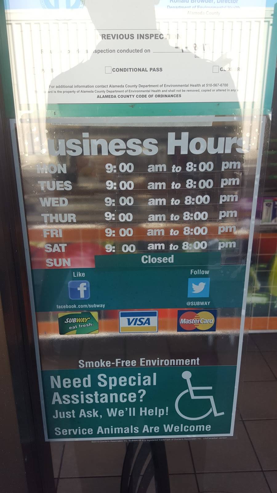 Subway Restaurants | restaurant | 2350 Powell St, Emeryville, CA 94608, USA | 5106016400 OR +1 510-601-6400