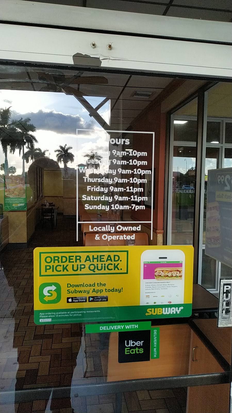 Subway Restaurants | restaurant | 1375 40th Ave NW Suite H Lauderhill Mall, Lauderhill, FL 33313, USA | 9545836799 OR +1 954-583-6799