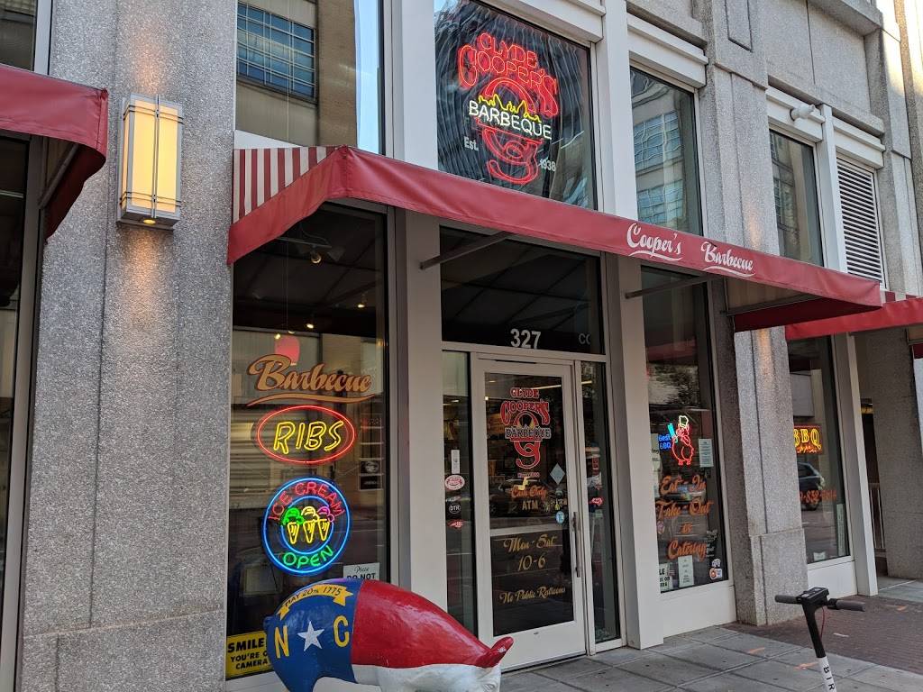 Clyde Coopers Barbeque | restaurant | 327 S Wilmington St, Raleigh, NC 27601, USA | 9198327614 OR +1 919-832-7614
