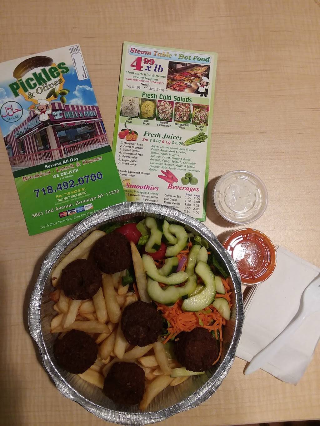 Pickles & Olives | restaurant | 5601 2nd Ave, Brooklyn, NY 11220, USA | 7184920700 OR +1 718-492-0700