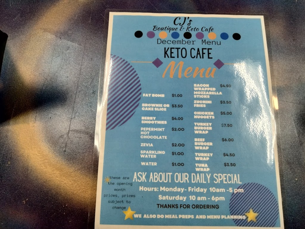cjs boutique & keto cafe | restaurant | 6715 Kennedy Ave, Hammond, IN 46323, USA | 2194840269 OR +1 219-484-0269