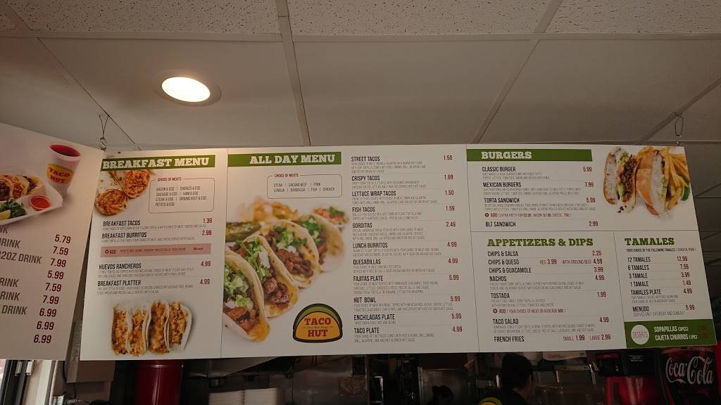 Taco Hut | restaurant | 201 W Jefferson St, Grand Prairie, TX 75051, USA | 9725049100 OR +1 972-504-9100