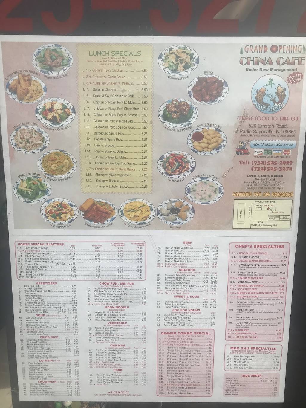 China Cafe Chinese Restaurant | restaurant | 520 Ernston Rd, Sayreville, NJ 08859, USA | 7325252929 OR +1 732-525-2929