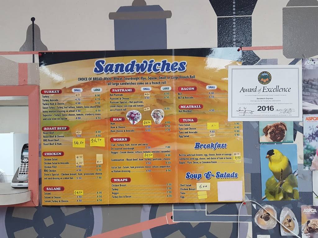 Sandwich Express | meal takeaway | 1700 E Garry Ave # 119, Santa Ana, CA 92705, USA | 9492500919 OR +1 949-250-0919