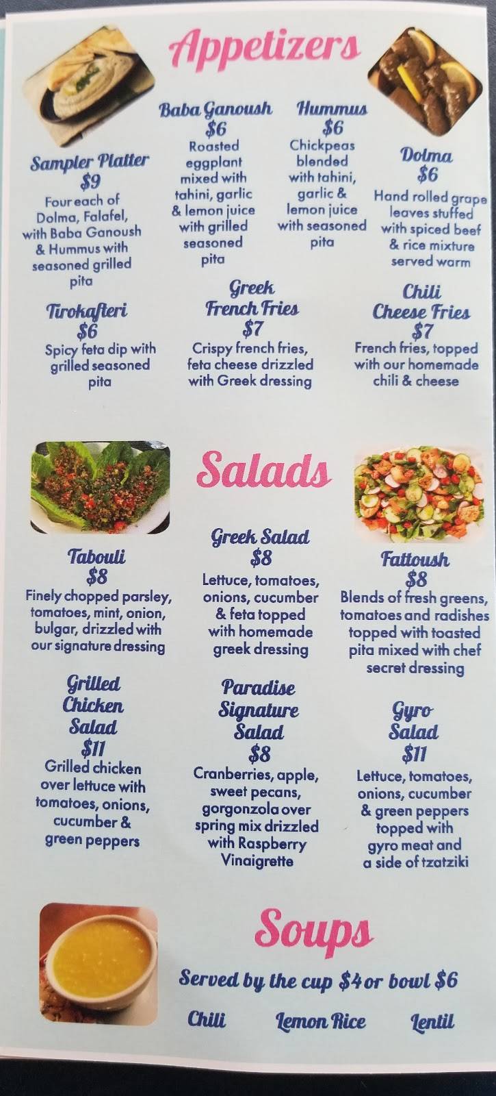 Mediterranean paradise | restaurant | 28100 Imperial Pkwy Suite 302, Bonita Springs, FL 34135, USA | 2396769855 OR +1 239-676-9855