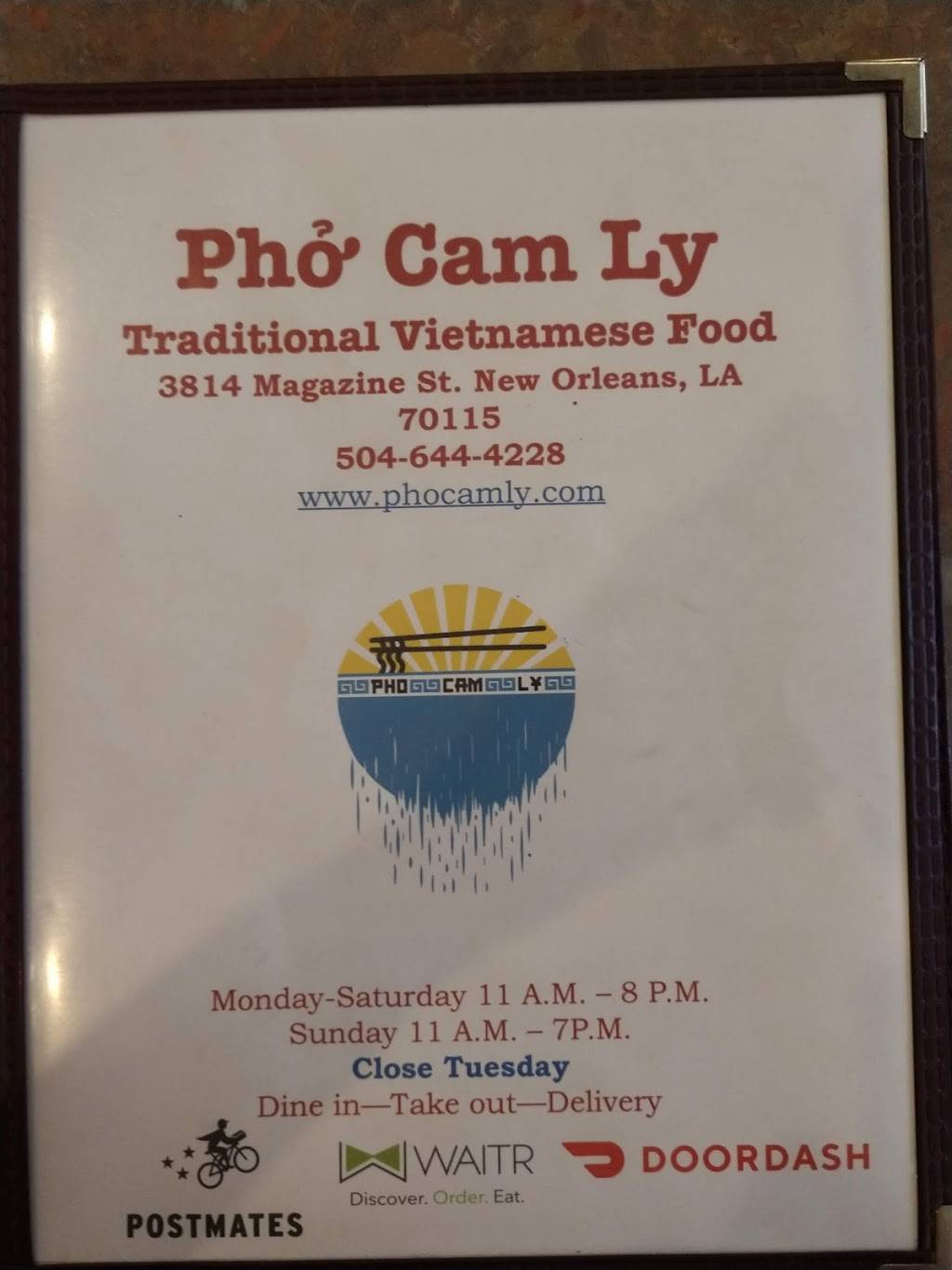 Pho Cam Ly | restaurant | 3814 Magazine St, New Orleans, LA 70115, USA | 5046444228 OR +1 504-644-4228