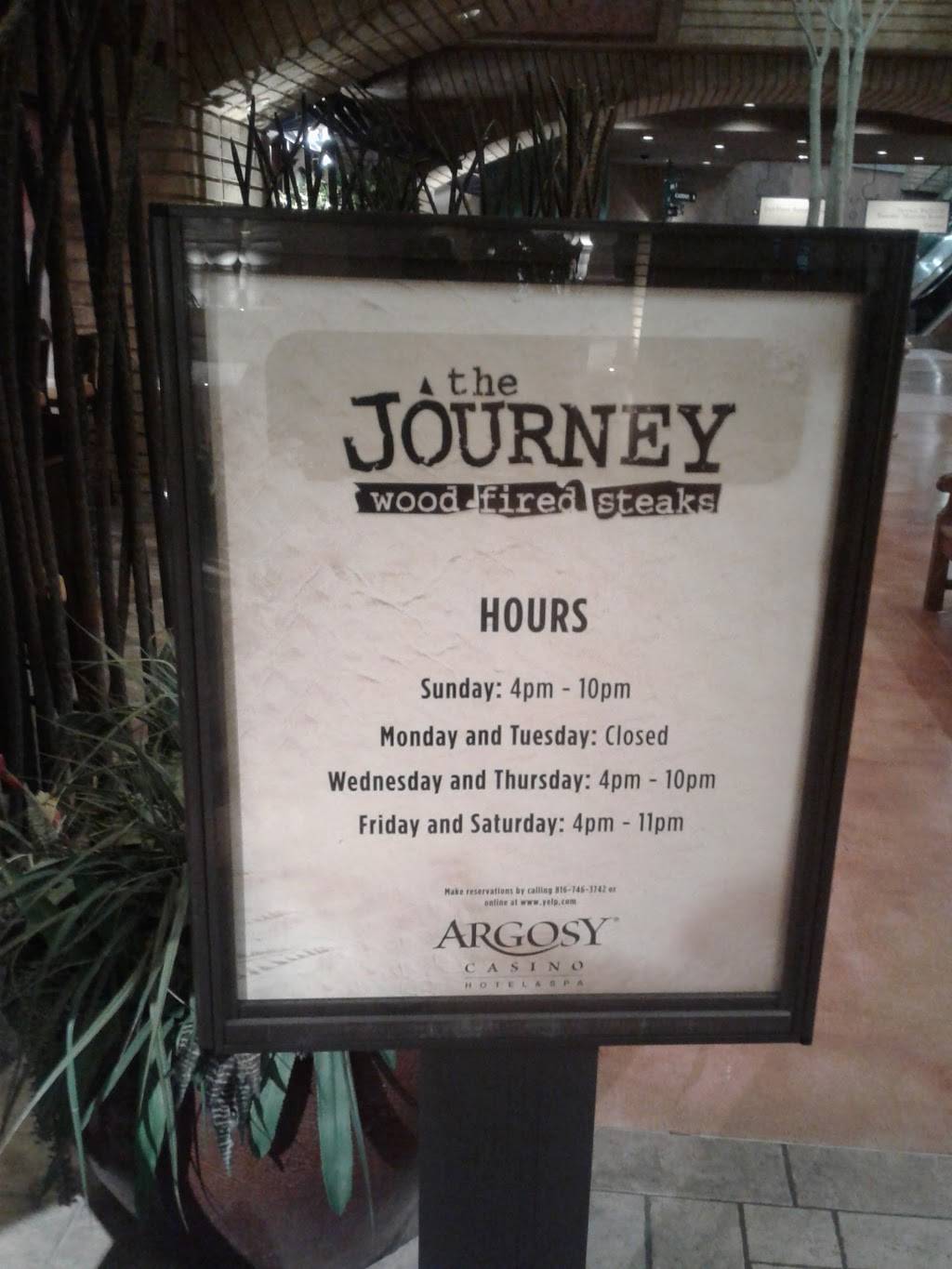 Journey Steakhouse | restaurant | 777 NW Argosy Casino Pkwy, Riverside, MO 64150, USA | 8167463100 OR +1 816-746-3100