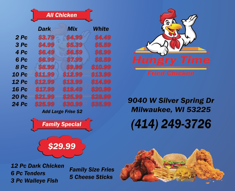 Hungry Time | restaurant | 9040 W Silver Spring Dr, Milwaukee, WI 53225, USA | 4142493726 OR +1 414-249-3726