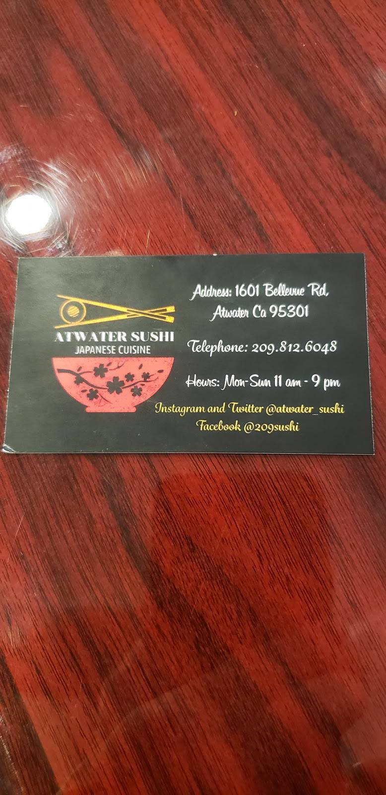 ATWATER SUSHI | restaurant | 1601 Bellevue Rd, Atwater, CA 95301, USA | 2098126048 OR +1 209-812-6048