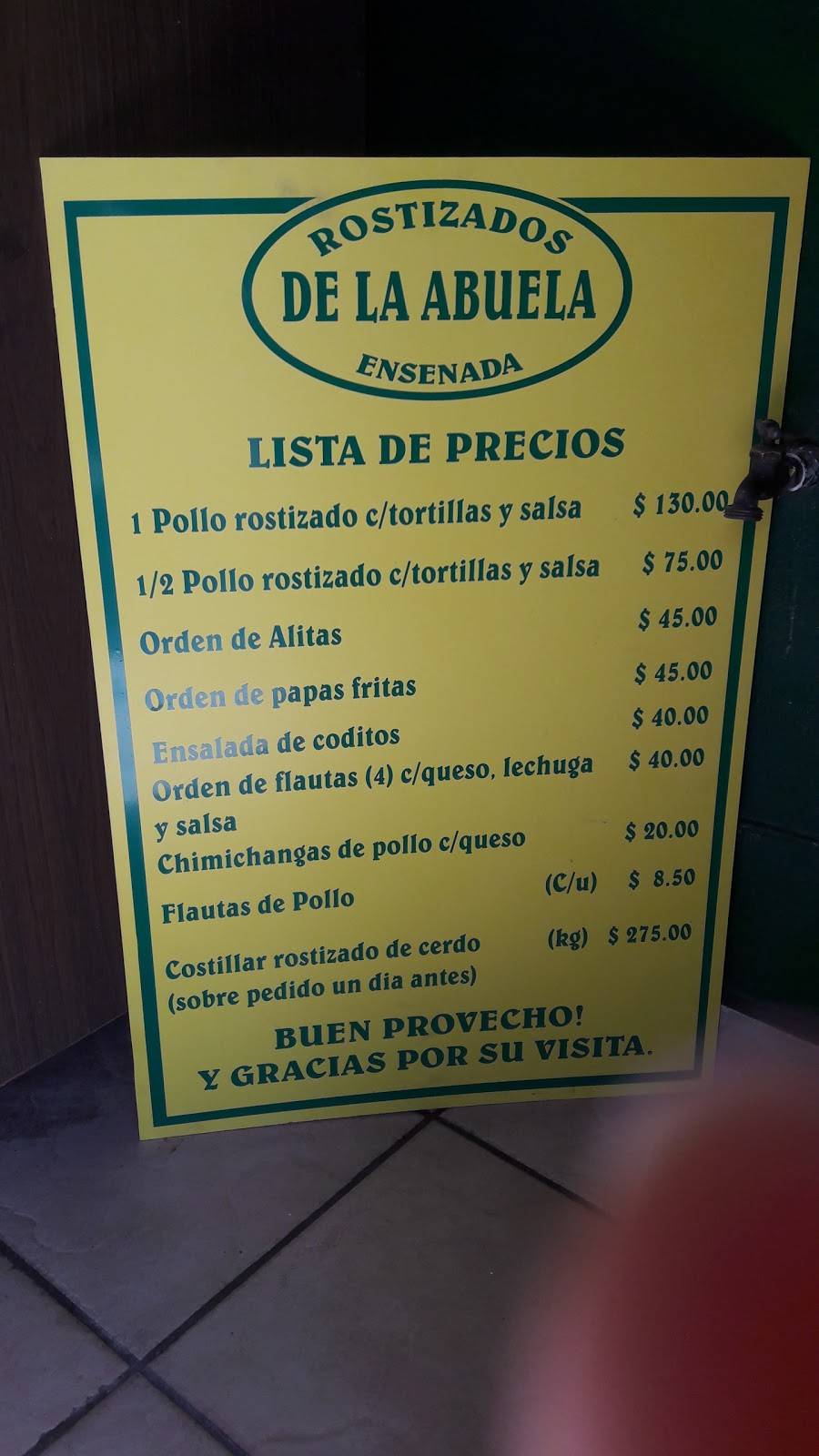 Pollos Rostizados de la Abuela | restaurant | Calle Once 159 A, Zona Centro, 22800 Ensenada, B.C., Mexico | 016461780736 OR +52 646 178 0736