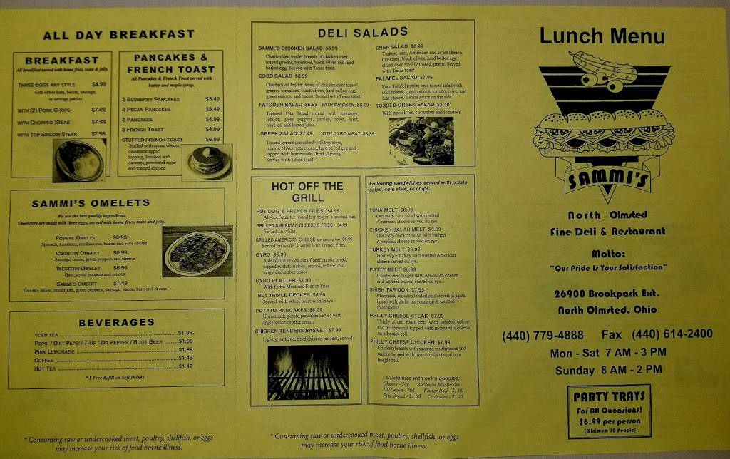 Sammis Deli | restaurant | 26900 Brookpark Ext, North Olmsted, OH 44070, USA | 4407794888 OR +1 440-779-4888