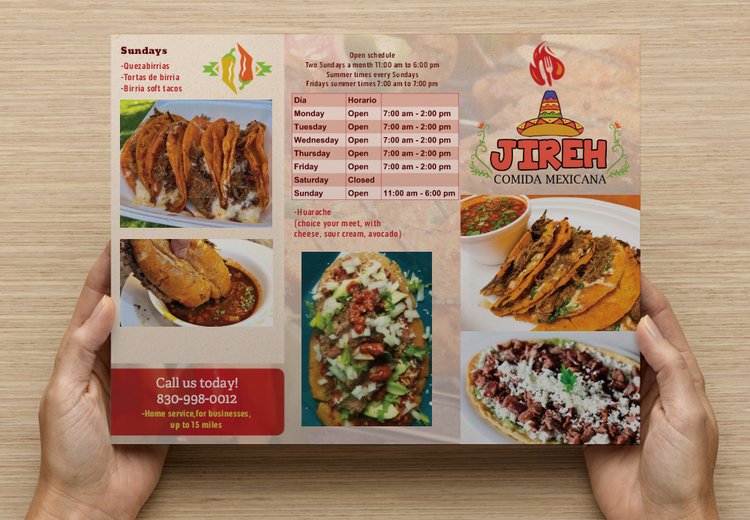 Jireh Comida Mexicana | restaurant | 303 E Hwy St, Fredericksburg, TX 78624, USA | 8309980012 OR +1 830-998-0012