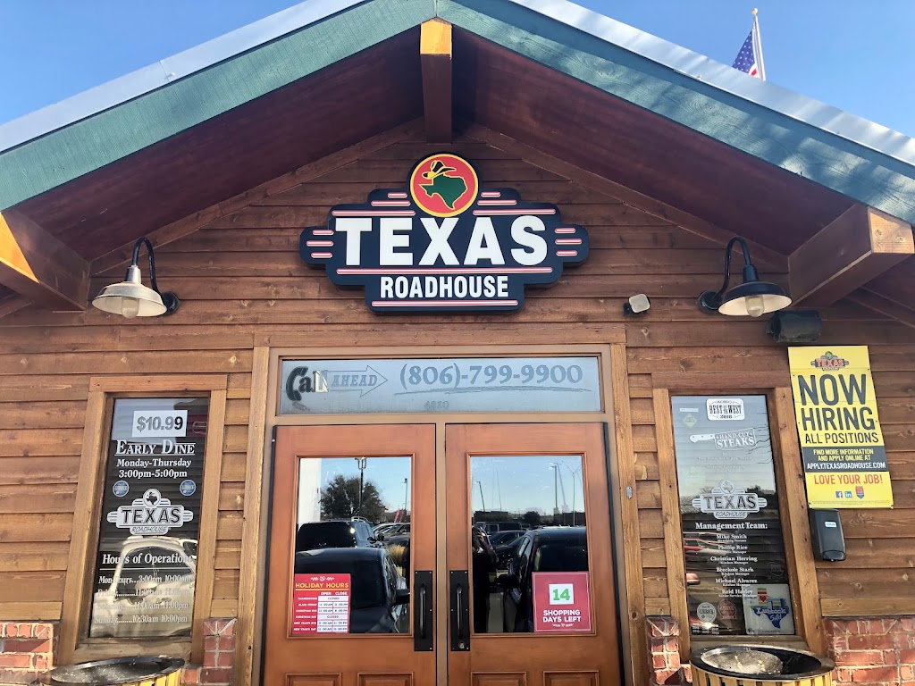 Texas Roadhouse | restaurant | 6101 Slide Rd, Lubbock, TX 79414, USA | 8067999900 OR +1 806-799-9900