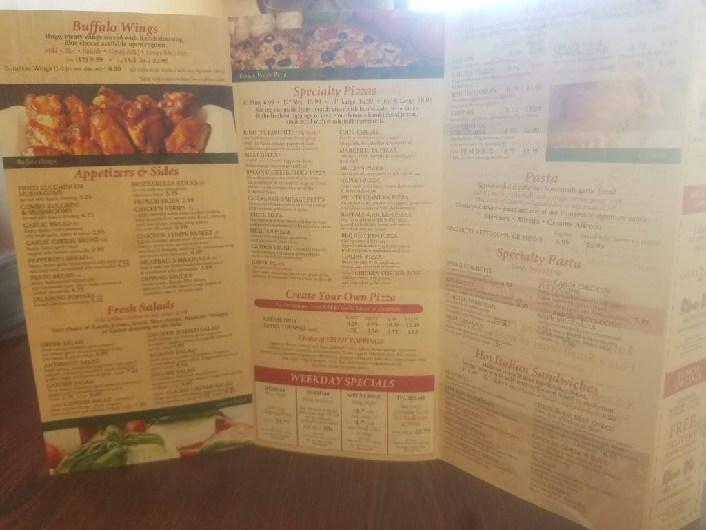 Rino Ds Pizza & Wings | restaurant | 1515 N Gilbert Rd #114, Gilbert, AZ 85234, USA | 4805452700 OR +1 480-545-2700