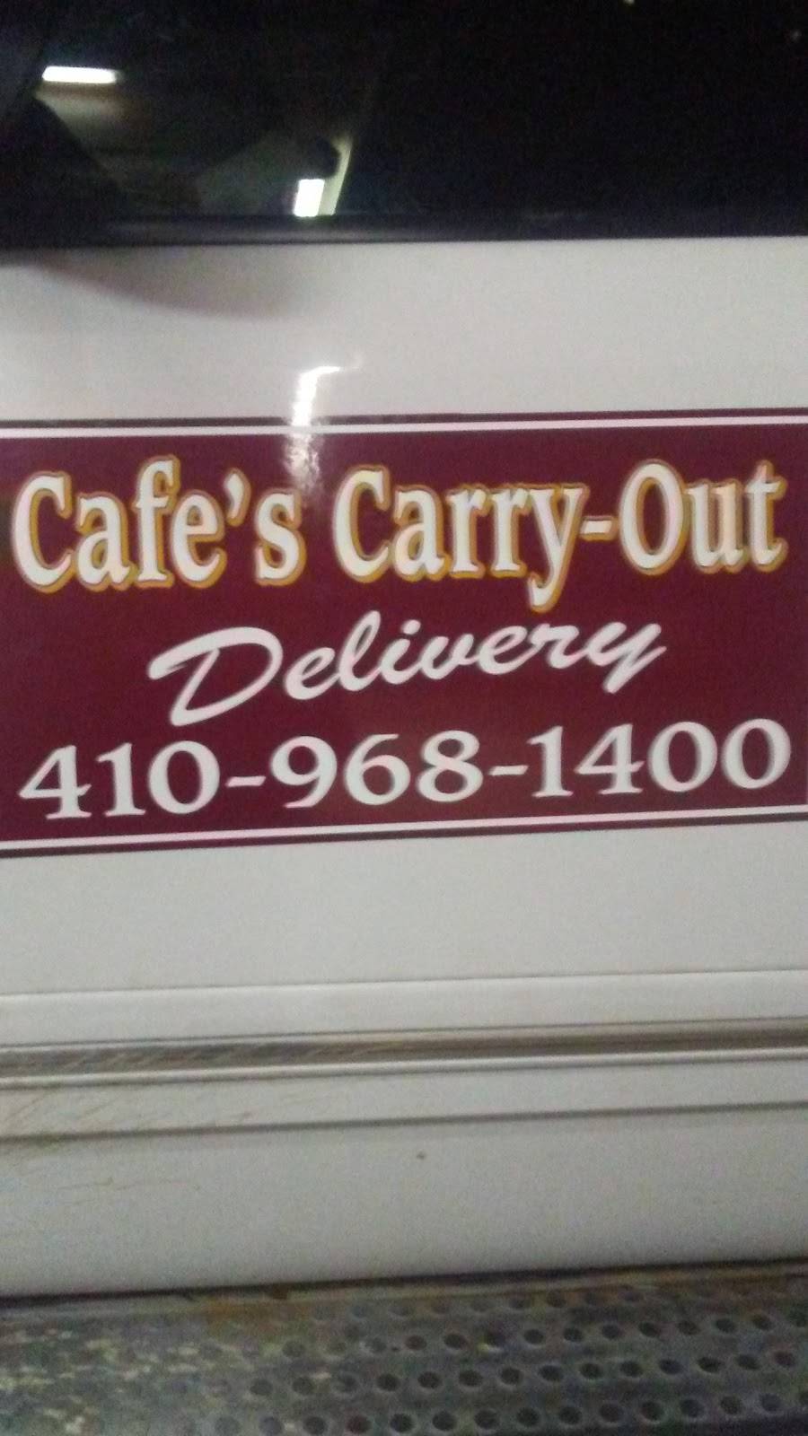 Cafes Carryout | meal takeaway | 1108 W Main St, Crisfield, MD 21817, USA | 4109681400 OR +1 410-968-1400