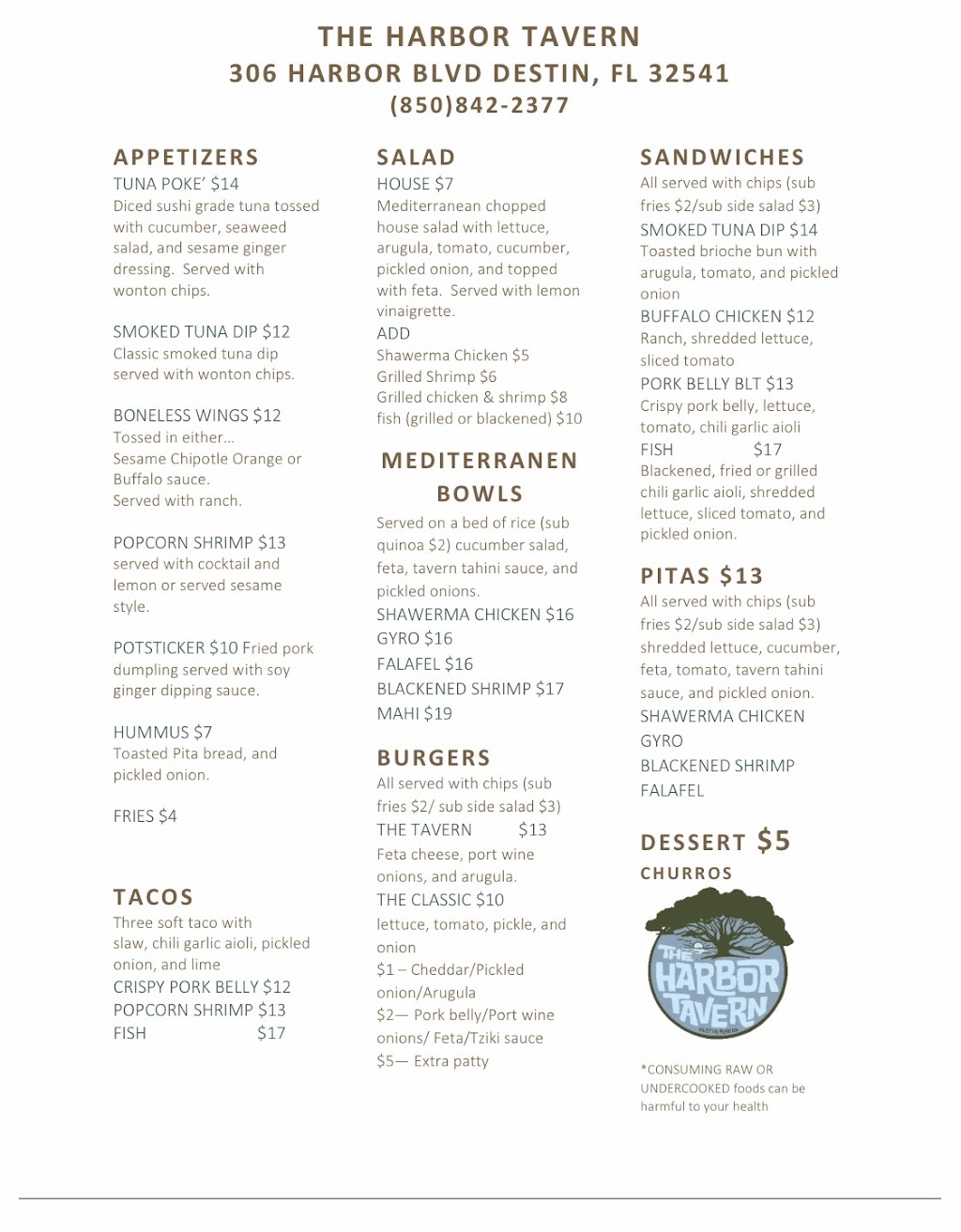 The Harbor Tavern | restaurant | 306 Harbor Blvd, Destin, FL 32541, USA | 8508422377 OR +1 850-842-2377