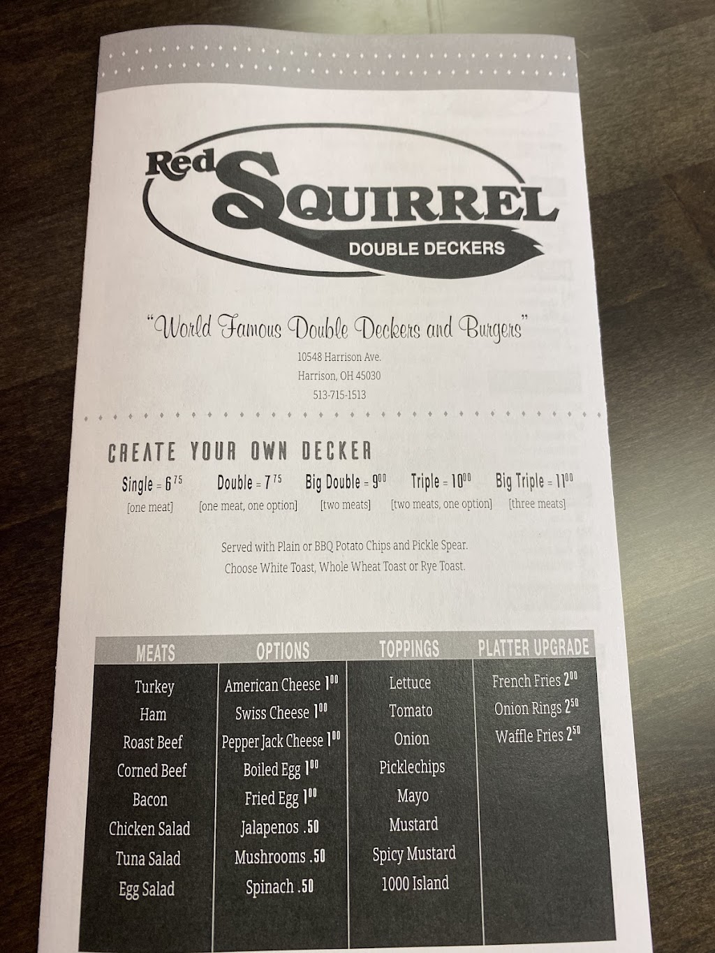 Red Squirrel | restaurant | 10548 Harrison Ave Suite 1500, Harrison, OH 45030, USA | 5137151513 OR +1 513-715-1513