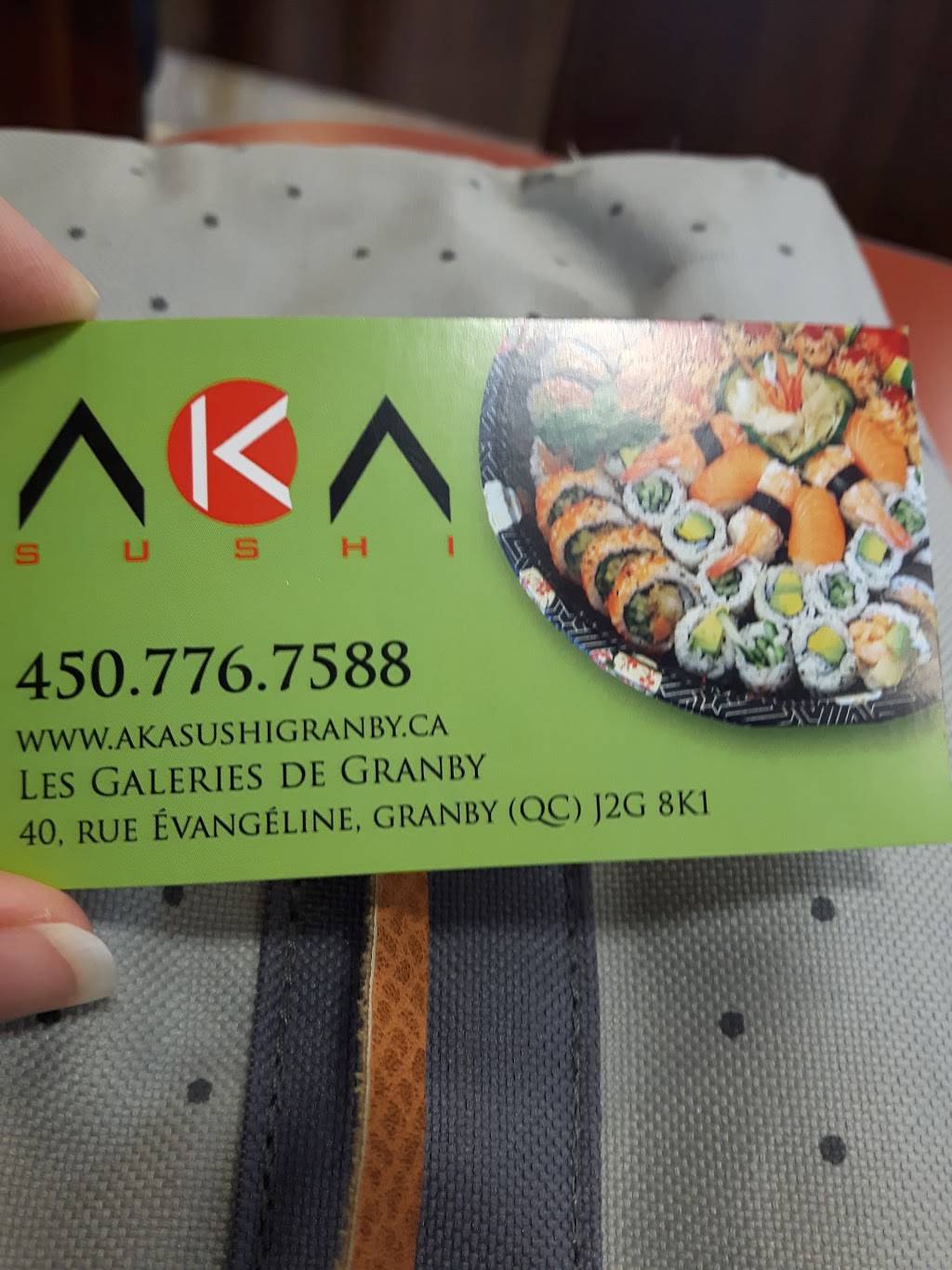 AKA Sushi des Galeries de Granby | restaurant | 40 Rue Évangéline, Granby, QC J2G 8K1, Canada | 4507767588 OR +1 450-776-7588