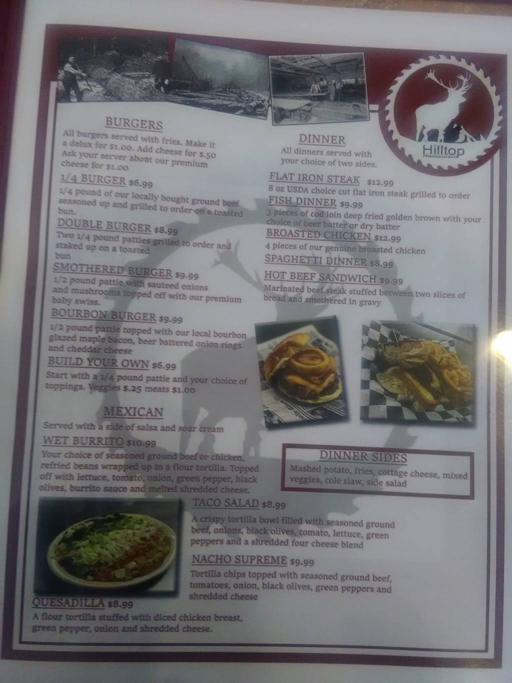 Hilltop Restaurant | restaurant | 900 Marlette Rd, Waters, MI 49797, USA | 9897316282 OR +1 989-731-6282