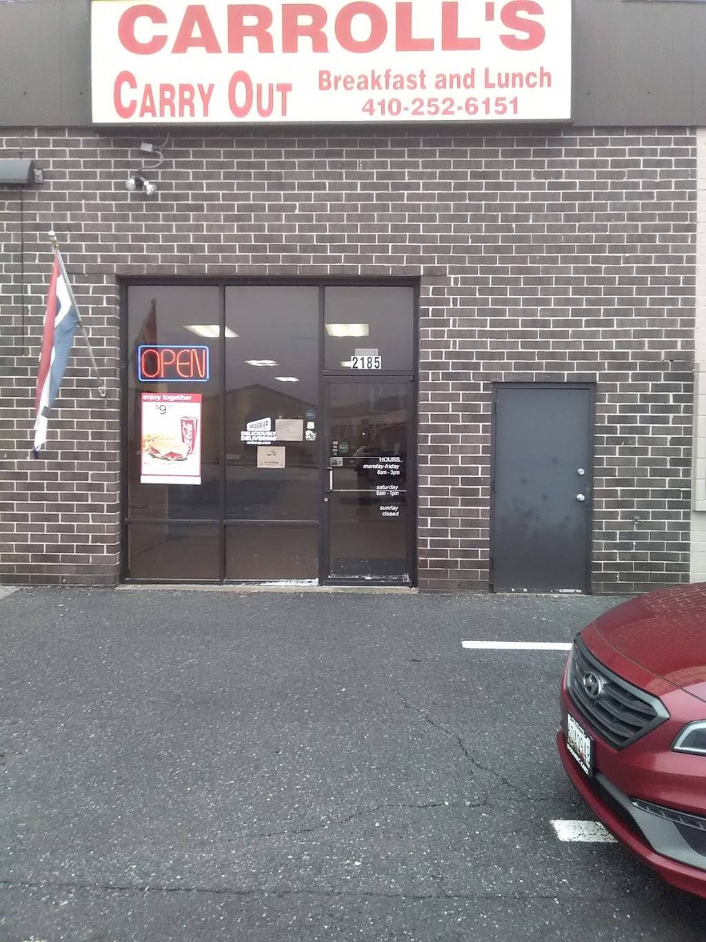 Carrolls Carry Out | restaurant | 3113, 2185 Greenspring Dr, Timonium, MD 21093, USA | 4102526151 OR +1 410-252-6151