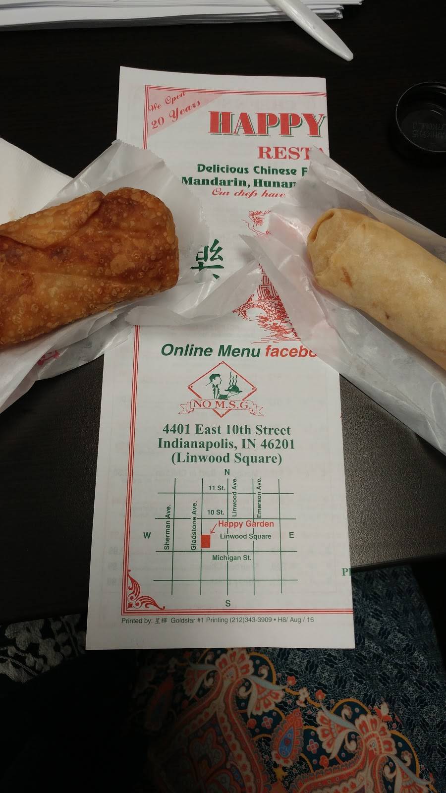 Happy Garden | restaurant | 4401 E 10th St, Indianapolis, IN 46201, USA | 3173758888 OR +1 317-375-8888