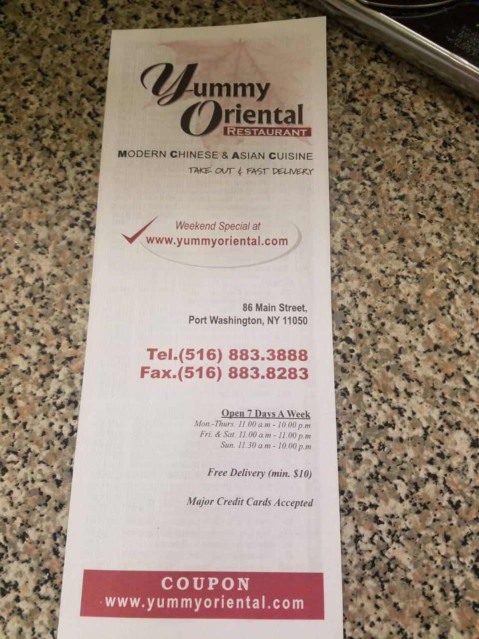 Yummy | restaurant | 86 Main St, Port Washington, NY 11050, USA | 5168833888 OR +1 516-883-3888